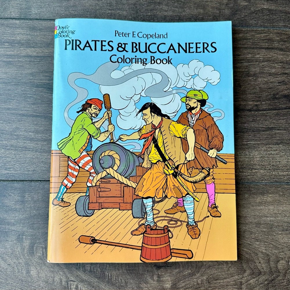 Vintage 1977: Pirates & Buccaneers Coloring Book by Peter F. Copeland - NEW